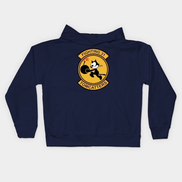 Tomcatters Fighting 31 Kids Hoodie by TCP